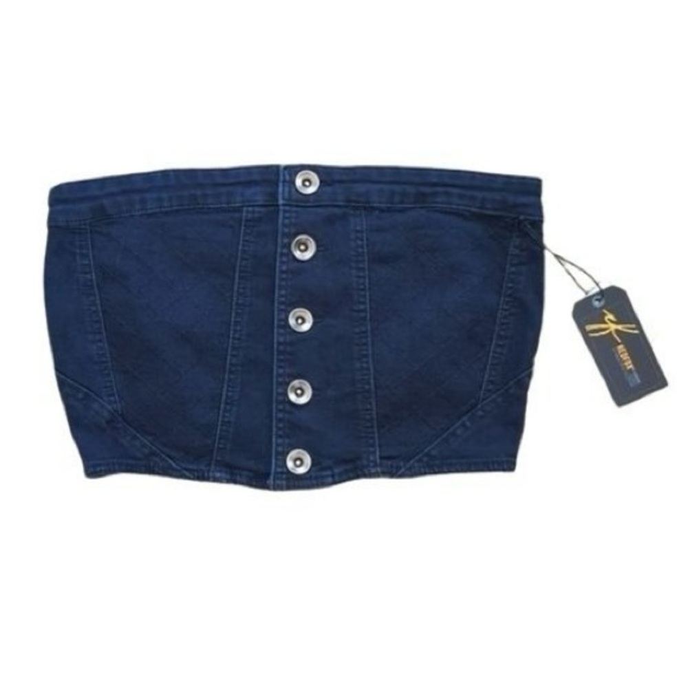 Redfox Premium Denim Jean Crop Top - Size M